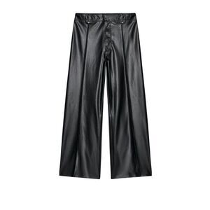1454 NWT ZW COLLECTION FAUX LEATHER TAILORED WIDE LEG PANTS Sz US 2